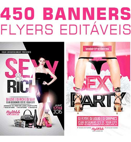 Artes Banners Flyers Editáveis Sublimação 450 Modelos Psd