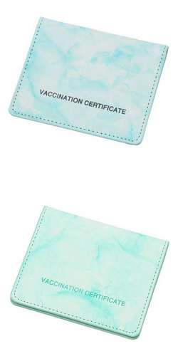 2x Cartão De Vacinação Proteja Couro Fino Para Claro