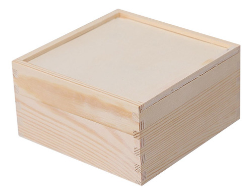 Caja De Madera Tallada Para Regalo Especial 15x15x8cm