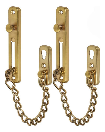 Juego De 2 Candados Cadena De Seguridad Acero Inoxidable