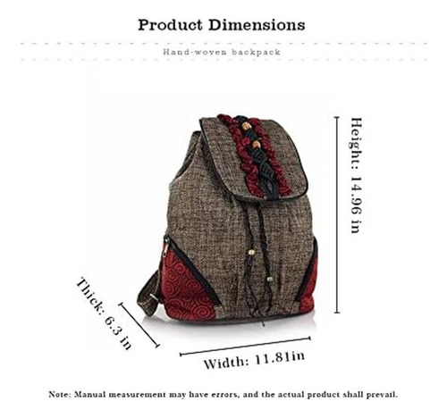 Huangguoshu Hippie Mochila Monedero Para Mujer Mochila Con