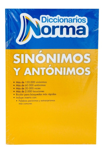 Diccionario  Norma Sinónimos Y Antónimos 