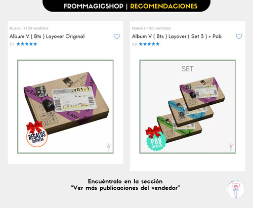 Álbum V ( Bts ) Layover Weverse Ver. Original