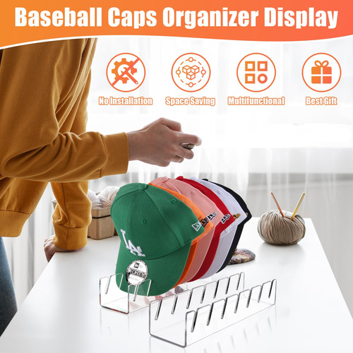 Organizador Gorras Béisbol Sin Instalación, Soporte 14 Gorra