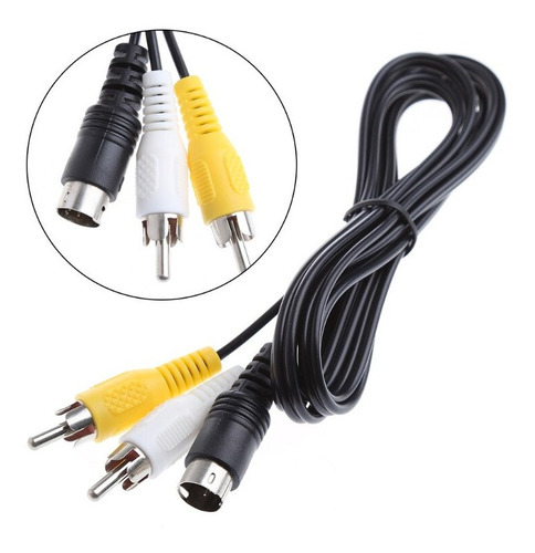 Imagen 2 de 9 de Cable Av Audio Video 16-bit 3 Pines Consola Genesis 2-3 Sega