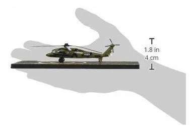 Avión Die Cast Black Hawk Con Pista Conectable, Verde