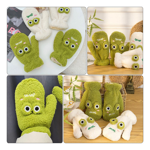 1 Par De Guantes Mullidos Con Dibujos Animados, Guantes CoLG