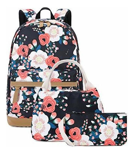 Morral Casual - Mochila De Lona Floral Mochilas Escolares P