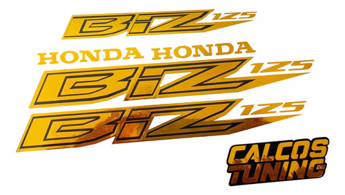 Calco Honda Biz 125 Dorado Cromado