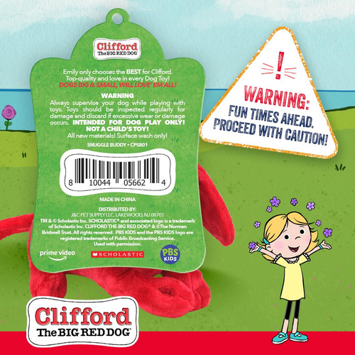 Juguete De Peluche Para Perros Clifford Snuggle Buddy 14, De