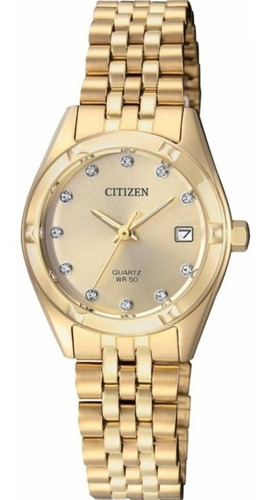 Reloj Citizen 60882 Quartz Eu6052-53p Mujer Dorado *watchsalas