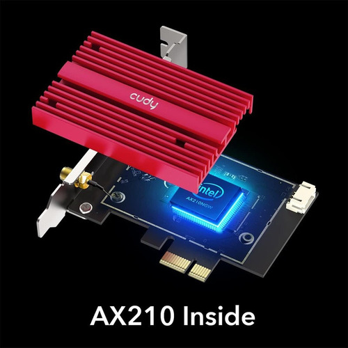 Placa Wi-fi 6e Cudy We3000s Pci-e Ax5400+bluetooth 5.2 Kt