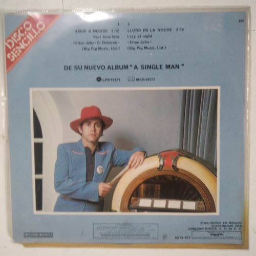 Elton John - Part Time Love - Sencillo De 45rpm (1978)