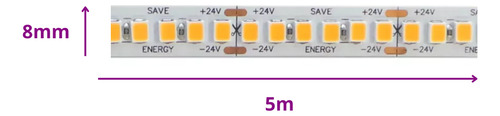 Promoção 20 Fitas Led 22w/m 2200lm 2700k 24v 5m 240leds/m