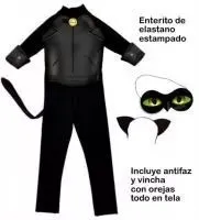 Disfraz Cat Noir Niño Miraculous Talle 1 3/4 Años Original