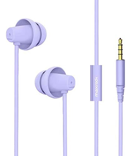 Maxrock (tm Total Soft Silicon Auriculares Con Micrófono Y