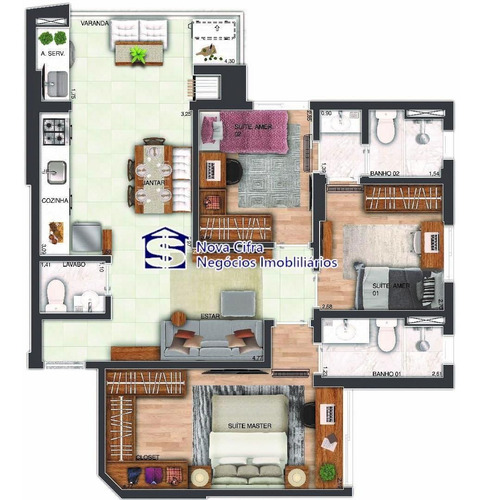 Imagem 5 de 15 de Apartamentos 2 E 3 Dormitórios - Wonder - 54 A 83 M² - A3204