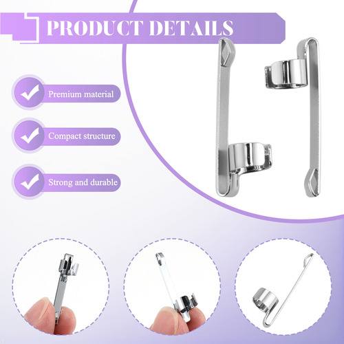 Clips Deslizantes De Bolsillo Para Lápices De Metal Cristali