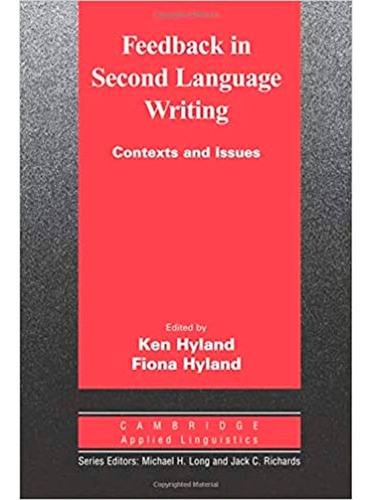 Feedback In Second Language Writing  Ken Hyland, Fiona Hylan