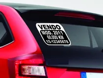 Comprar Cartel Vinilo Vendo Auto- 3 Unid - Once Local A La Calle
