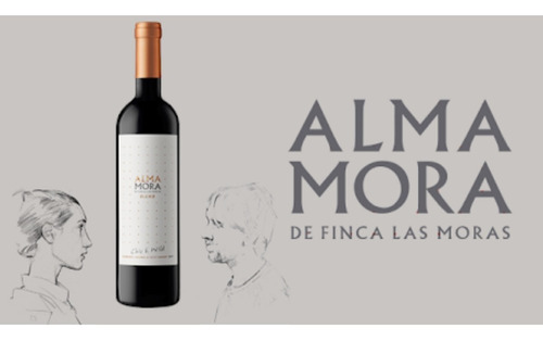 Imagen 4 de 7 de Vino Malbec Alma Mora 750cc Tinto + Copa Barone 490ml Regalo
