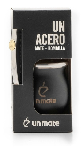 Imagen 4 de 8 de Un Mate Acero - Negro + Bombilla