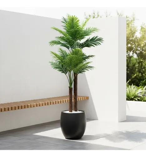 Planta Arvore Artificial Palmeira Coqueiro 1,20m Sem Vaso