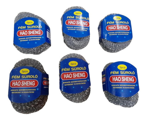 Set 18 Fibra Metalica Espiral Para Trastes Cocina
