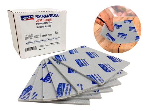 Lija Esponja Abrasiva Ultra Flexible Grosor 100 Doble A X10u