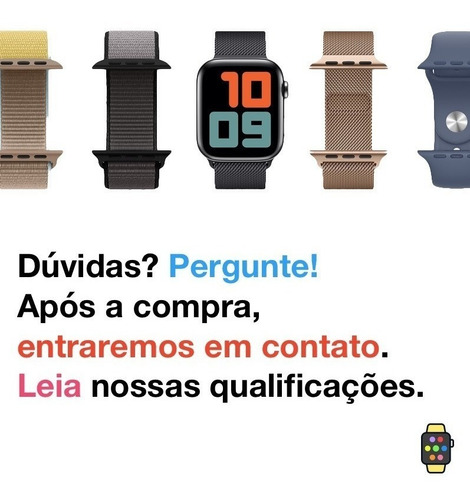 Imagem 7 de 7 de Pulseira Ibands Couro Legítimo Deployant Para Apple Watch