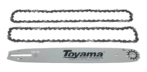 Sabre Espada P/ Motosserra Toyama Tcs42x + 2 Correntes 28d