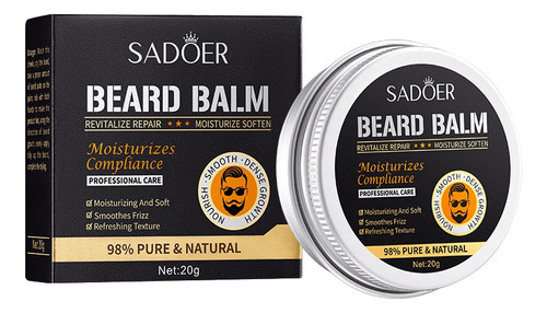 Bálsamo Para Barba Sadoer Hidratación Brillo Suavidad 20g