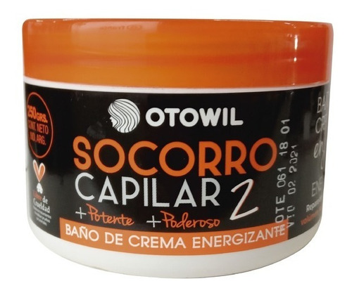 Imagen 1 de 1 de Otowil Socorro Capilar 2 Tratamiento Baño De Crema X250ml