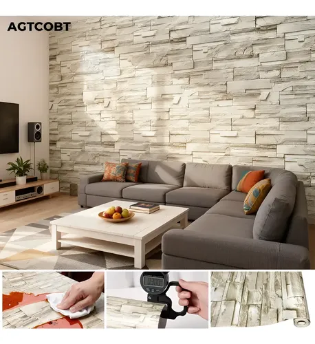 Papel Tapiz Autoadhesivo Estilo Ladrillo 3d 45*10m | MercadoLibre
