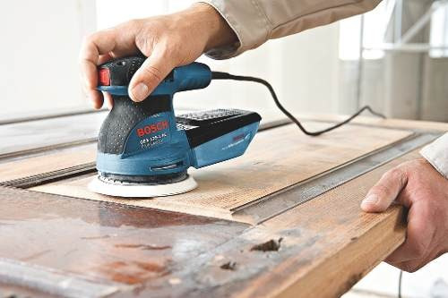 Lijadora profesional roto orbital Bosch Professional GEX 125-1 AE con sistema velcro azul 250W 127V