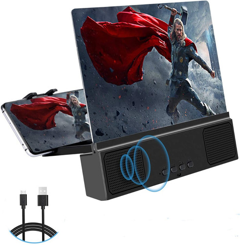 Amplificador Portátil De Pantalla De Teléfono 12p Con Audio!