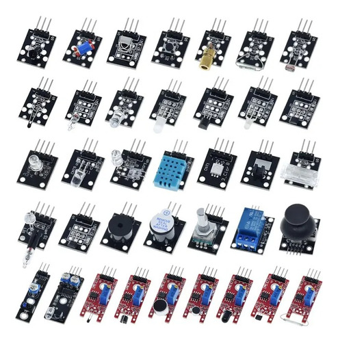 Kit De 37 Sensores Con Caja Pastica Arduino Completo Premium