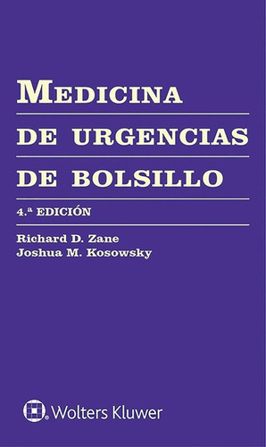 Libro Medicina De Urgencias De Bolsillo - Zane, Richard D.