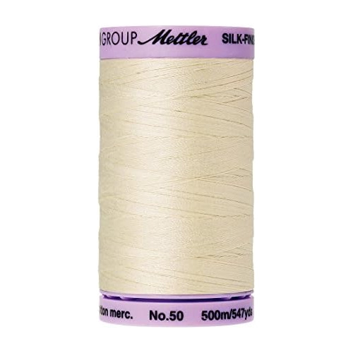 Hilo De Algodón Sólido Silkfinish, 547 Yd/500m, Blanc...