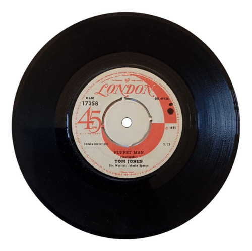Vinilo Single De Tom Jones --puppet Man ( Y150 (Usado)