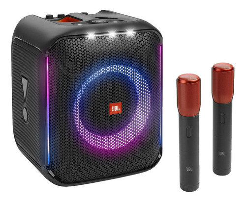 Caixa De Som Party Box Encore 2 Microfones Preta Jbl Cor Preto 110V/220V