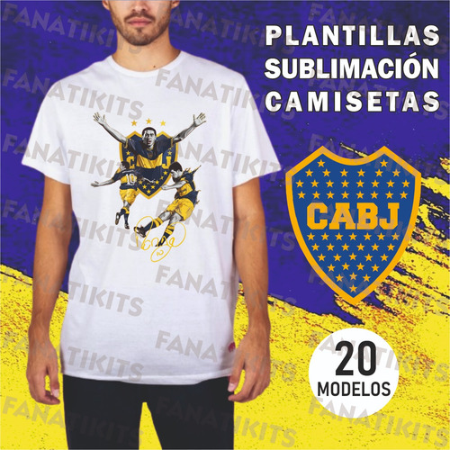 Boca Juniors Riquelme 20 Plantillas Png Sublimación Remeras