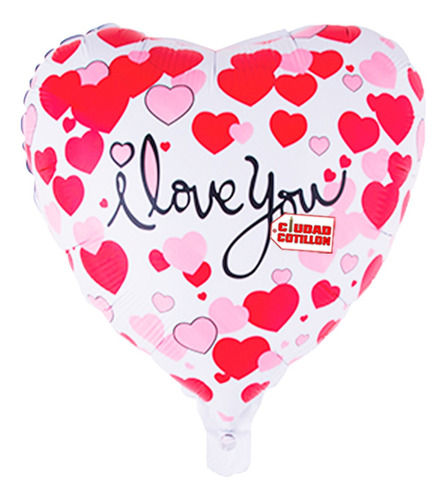 Globo Corazón 46 Cm Love Amor X1 Enamorados San Valentin -cc