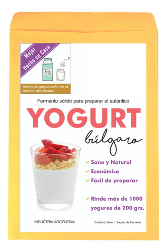Fermento Láctico Yogur | Iniciador Yogur Casero Uso Múltiple