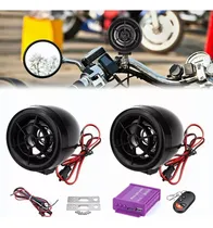 Comprar Cornetas Altavoces Con Alarma Y Bluetooth Para Moto Mp3 12v