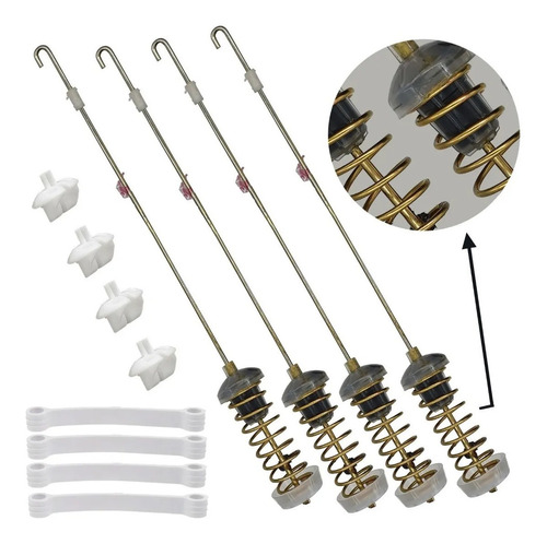 Kit 4 Varas Suspensão Lavadora Brastemp E Consul W10764578