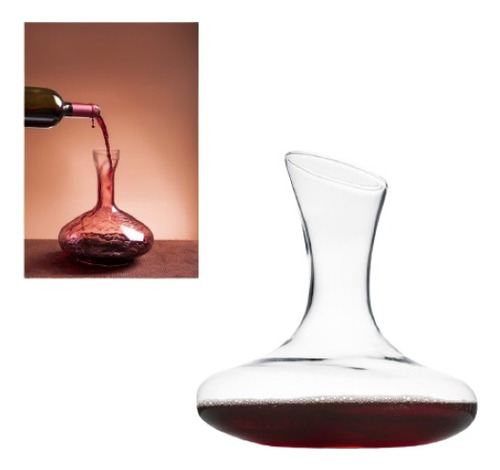 Decanter Aerador De Vinho 1,7l Vidro Luxo Ecológico Moderno 