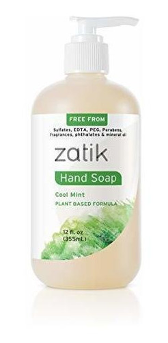 Limpiadores Para Manos - Zatik Cool Mint Hand Soap, 12 Fz (Reacondicionado)