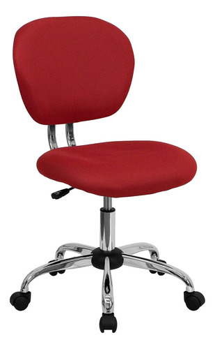 Silla De Trabajo De Malla Con Respaldar Medio Flash Furnitur