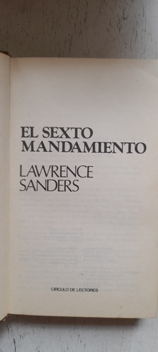 El Sexto Mandamiento De Lawrence Sanders (usado)